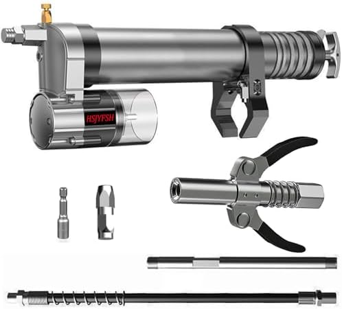 Grease Gun Adapter,Convert Pneumatic Tool, Cordless Drills and Impact Drivers into Electric Grease Gun，Universal Conversion Gun Head with Grease Gun Coupler