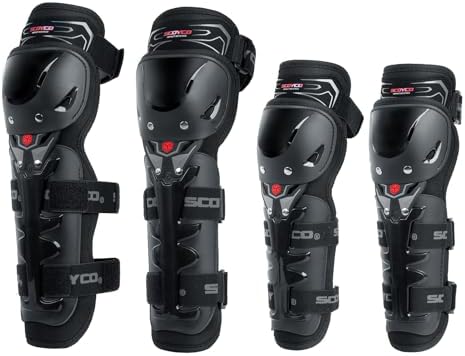 Scoyco Motorcycle Knee and Elbow Pads CE Level 1 Riding Protective Gear