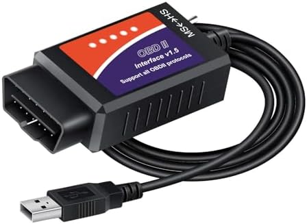 ELM327 USB Adapter OBD2 Scanner for Windows, ELMconfig FoCCCus Diagnostic Scan Tool with MS-Can/HS-Can Switch for Ford Lincoln Mazda Mercury Series Vehicles