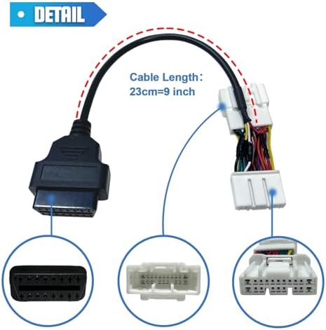 OBD2 Adapter Cable for Tesla Model 3 20 Pin to 16 Pin Connector