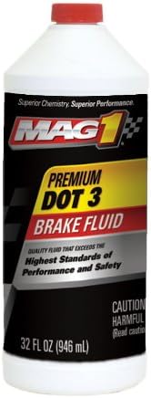 MAG1 120-pk12 Premium DOT 3 Brake Fluid - 32 oz., (Pack of 12)