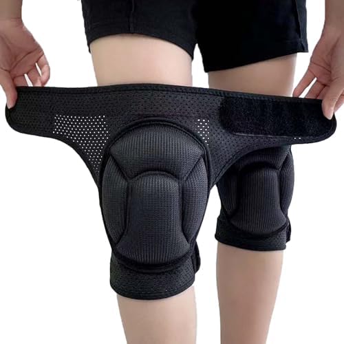 Men Women Knee Pads, Breathable Mesh Fabric for Working, Black S (1 Pair)