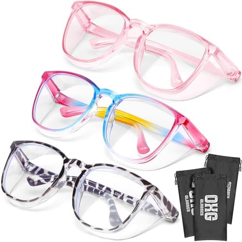 OXG 3 Pack Stylish Safety Glasses, ANSI Z87+ Protective Eyewear for Nurses