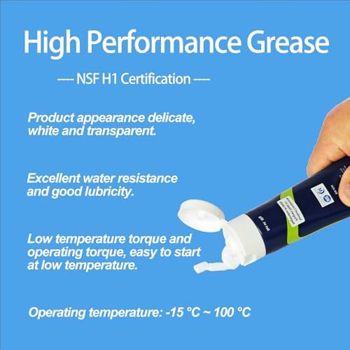 BX Food Grade Grease 2.8 oz 2 Pack – Water-Resistant Lubricant for Food Machinery, Ice Cream Makers, Kitchen Appliances, Plumbing Valves & O-Rings (-15°C to 100°C)