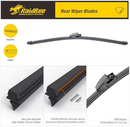 Raidbee® 11 inch Silicone Rear Wiper Blade Replacement for BMW X3 21-18 Escape 2022-2013,Expedition 2022-2018 Back Windshield Wiper Blade (11-G)
