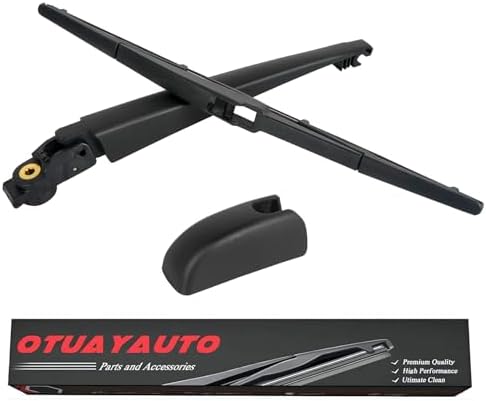 OTUAYAUTO Rear Windshield Wiper Arm Blade Set - Replacement for Jeep Cherokee KL 2014-2023, Chrysler Pacifica 2017-2024 - Factory Style Back Wiper Cover Accessories Assembly for Rear Window