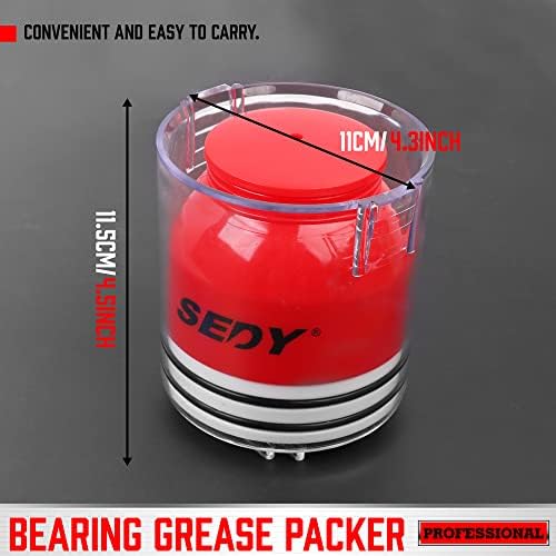 Premium Bearing Packer Kit, Handy Wheel Bearing Packer Tool Portable Wheel Bearing Grease Packer, Effortlessly Flushes Old Grease and Repacks Wheel Bearings