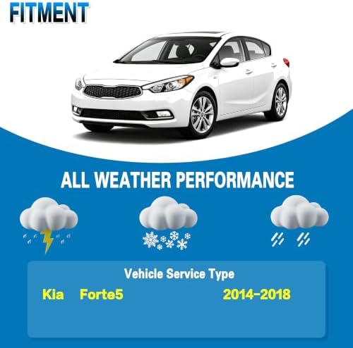 GSPSCN Windshield Wiper Blades for Kia Forte5 2014-2018 (Pack of 3)
