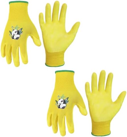 HANDLANDY 2 Pairs Kids Gardening Gloves, Grippy Kids Work Gloves, XXL