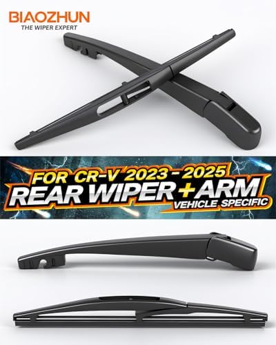 Rear Wiper Arm Blade Assembly, Replacement for Honda CR-V 2023–2025 SUV | Back Windshield Wiper Blade Arm Set, With Rear Window Wiper Arm Nut Cap Cover Accessories – OEM-Style Precision