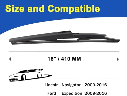 16 inch Rear Wiper blades Replacement for Ford Expedition 2009-2016 Windshield wiper blades (Pack of 1)