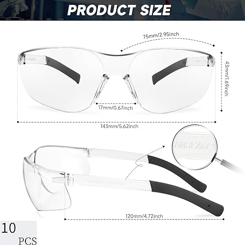 Salfboy Clear Safety Glasses for Men