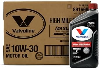 Valvoline High Mileage 150K with Maxlife Plus Technology Motor Oil SAE 10W-30 1 QT, Case of 6