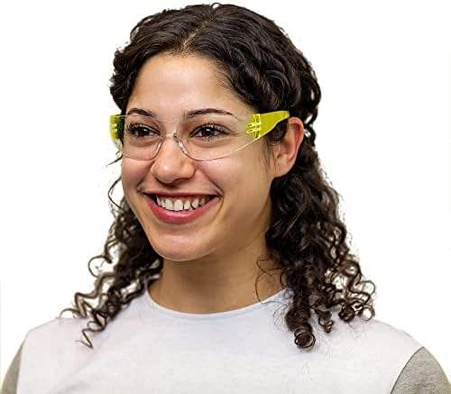 BISON LIFE Clear/Yellow Safety Glasses for Men & Women, ANSI Z87.1, 12 Pack