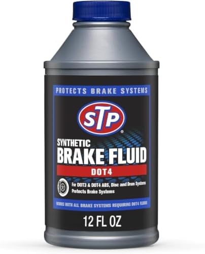 STP Synthetic Brake Fluid, Dot 4 Brake Fluid Protects_Brake Systems, ABS, Disc and Drum Systems, 12 Oz, STP (Pack of 6)
