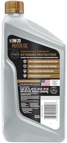 Valvoline Extended Protection Full Synthetic Motor Oil SAE 5W-20 1 QT