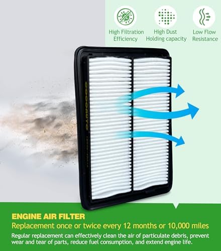 Engine Cabin Air Filter Kit for Rogue (2014-2020) Gas/Hybrid