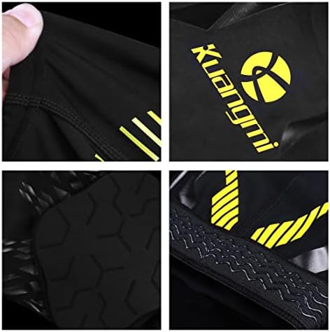 Kuangmi Knee Pad and Shin Guard Sleeve for Basketball, Wrestling, Soccer, Volleyball, Sports, Daily Support (Black Yellow-Pair, XX-Large)