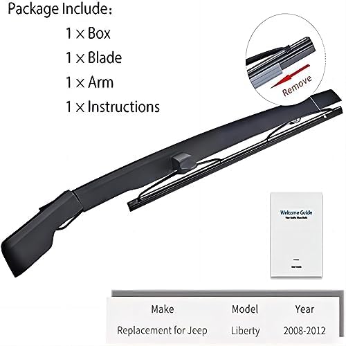 OTUAYAUTO Rear Windshield Wiper Arm Blade Set, Replacement for Jeep Liberty 2008-2012 Vehicles - Replacement OEM 68034341AD
