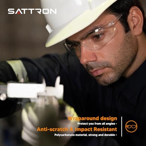 24 Pack Clear Safety Glasses, Protective Eyewear UV Protection & ANSI Z87.1, Safety Goggles Scratch & Impact Resistant Eye Protection for Men & Women - Ideal for Construction, Shooting, Lab Work