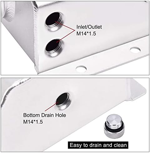 EVIL ENERGY Radiator Coolant Overflow Tank,Coolant Recovery Tank 1L Aluminum Universal