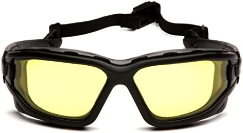 PYRAMEX I-Force Sporty Dual Pane Anti-Fog Goggle, Black Frame/Clear Anti-Fog Lens