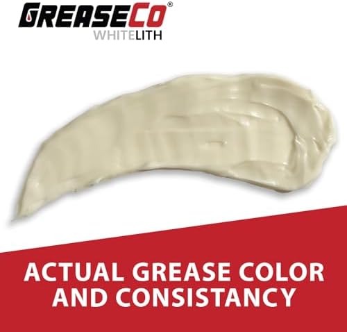 White Lithium Squeeze Tube | Automotive Greases & Lubricants | Grease for Garage Door, Sliding Door, Hinge, Elliptical, Trailer | Hitch Ball Lubricant | NLGI 2 | 8oz | WhiteLith