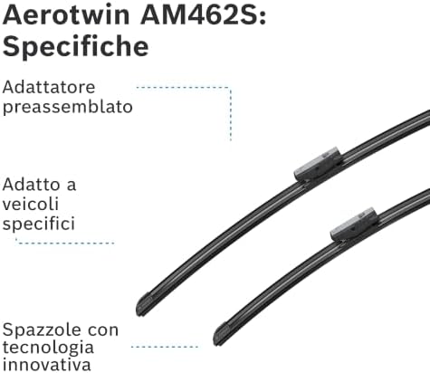 BOSCH 3397007462 AeroTwin Wiper Blade Combo Pack - Set of 2 (24" & 19")