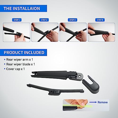 Rear windshield wiper blades for Hyundai Veloster 2012-2017