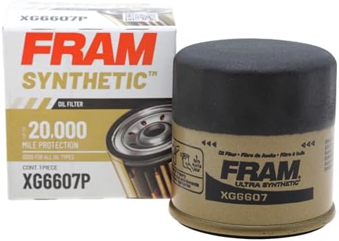 FRAM Synthetic Automotive Replacement Oil Filter, Designed for Synthetic Oil Changes Lasting up to 20k Miles, XG6607P with SureGrip (Pack of 1)