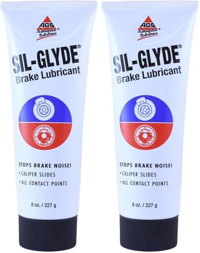 AGS Automotive Solutions SIL-Glyde Brake Lubricant – 8 oz Tube, Heat Resistant, Rust & Corrosion Protection, Moisture-Proof Brake Grease (Pack of 2)