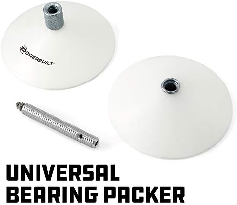 Powerbuilt Universal Bearing Packer, Fits 1/2" Inner Diameter, 4-3/8" Outer Diameter Bearings, Compatible with All Grease Guns - 648480