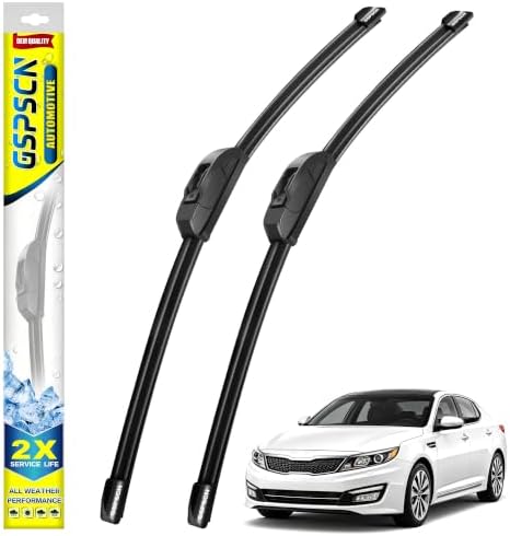 GSPSCN Windshield Wiper Blades for Kia Optima 2007-2015 (Pack of 2)