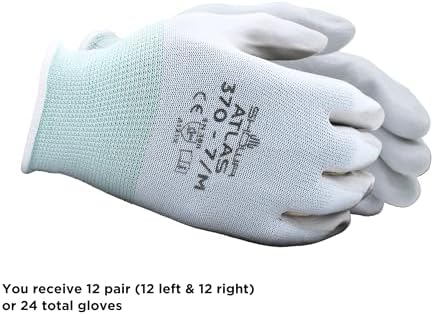 SHOWA Atlas 370B Professional Nitrile Work Gloves,for Landscaping, Gardening & Assembly, General Purpose Gloves