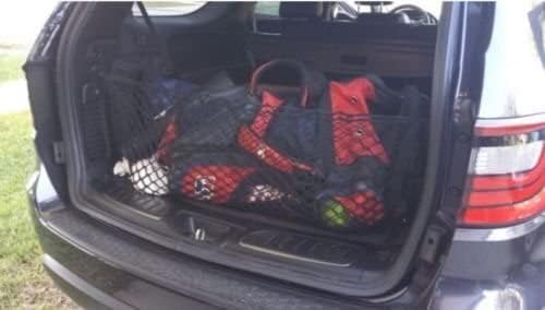 Envelope Style Trunk Mesh Cargo Net - Dodge Durango SXT GT R/T SRT 1998 - 2025 Car Accessories - Premium Trunk Organizers and Storage - Cargo Net For Truck - Best Carrier Organizer for Dodge Durango.