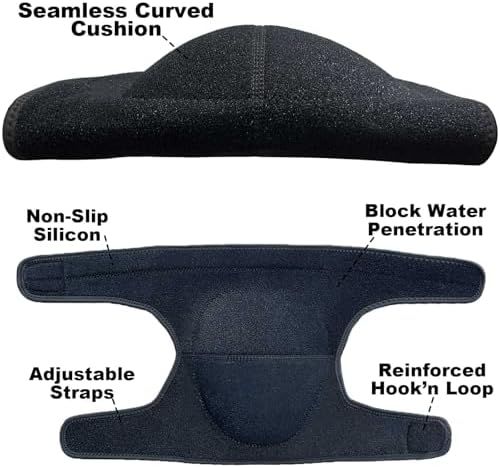 Work Knee Pads for Men, Women Adjustable Foam Pads, Black M, 1 Pair