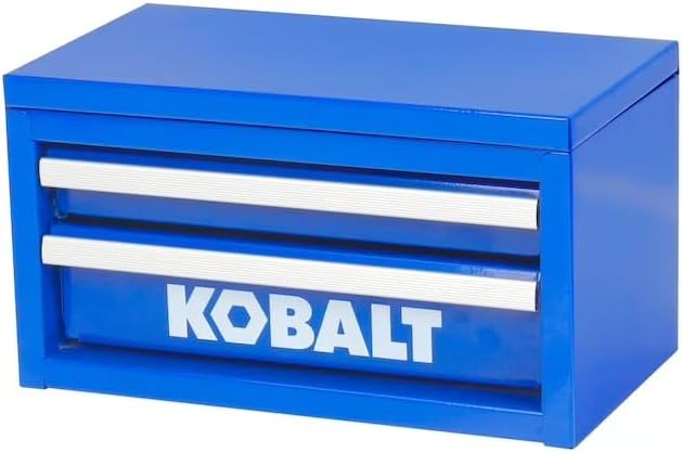 Mini 2-Drawer Blue Steel Tool Box