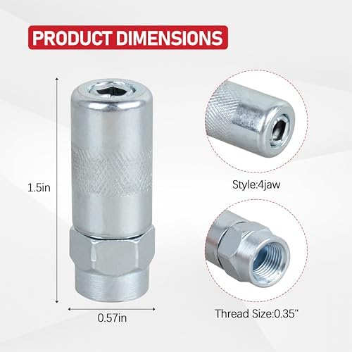NyxVeil 49-16-2649 Grease Gun Coupler for Milwau-kee M-12 M-18