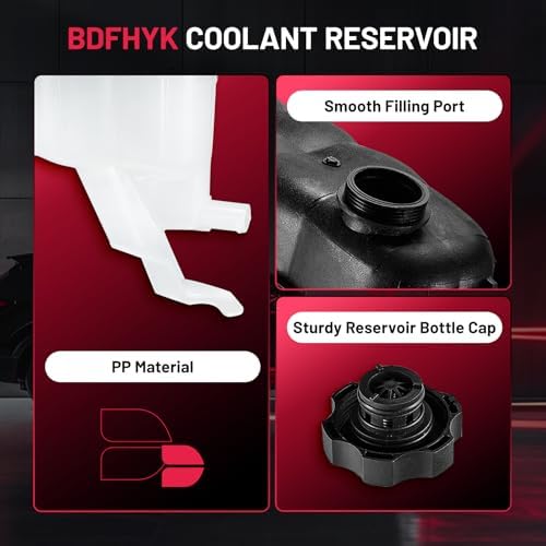BDFHYK Coolant Reservoir with Cap for Chevy Silverado 1500 2014-2019