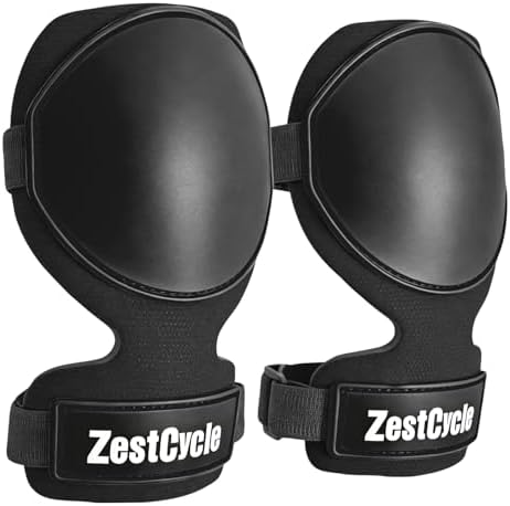 Tactical Knee Pads for Work, Hunting, Construction, Gardening, Paintball w/Foam Padding, Hard Shell & Adjustable Straps (Black)