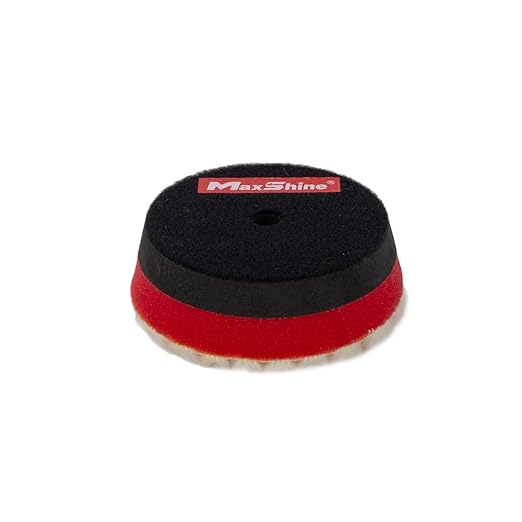Maxshine 3" Universal Wool Buffing Polishing Pad for Cutting – 100% Natural Wool with Hook & Loop – DA Polisher Compatible – Aggressively Removes Scratches, Swirls & Oxidation