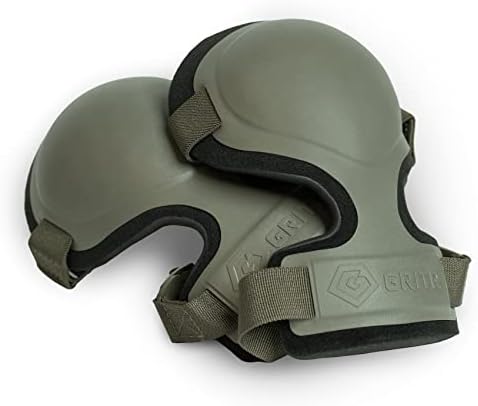 GRITR Tactical Knee Pads - Heavy Duty Knee Protectors, Range Green