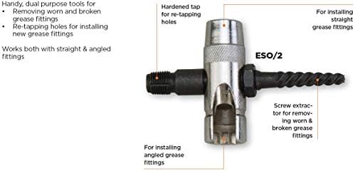 PROLUBE Large Easy Out Grease Fitting Tool | Hardened Tap | Screw Extractor | 1/8-inch – 27 Tap Rethreads (44891)