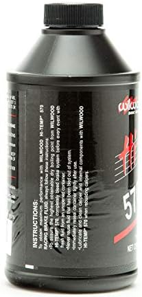 Wilwood 290-0632: Brake Fluid, DOT 3, Hi-Temp, 570 Degrees Fahrenheit, 12 Fluid oz. Bottle, Each (12, 12 oz Bottles)