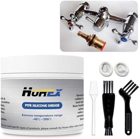 PTFE Silicone Grease O-Ring Food Grade Lubricant 1.76oz Faucet Valve Filter Ceramic Rubber Gasket Sealant Hose Waterproof Repair Supplies for Home Plumber Pool Bathroom Kitchen Garden Marine