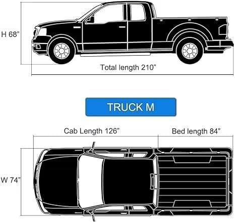 Kaugung Truck Cover Fit Chevrolet Chevy Colorado from 2015 to 2025 (Crew Cab/Extended Cab), Waterproof All Weather Full Pickup Cover, Outdoor Sun UV Rain Dust. Protection