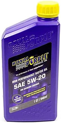 Royal Purple (06520-6PK API-Licensed Heavy Duty SAE 5W-20 High Performance Synthetic Motor Oil - 1 Quart, (Case of 6)