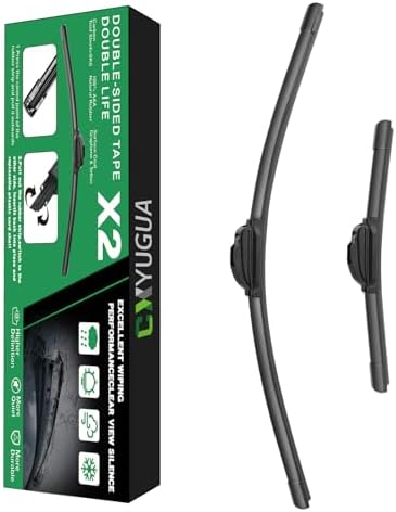 Wiper Blades for 2020 Highlander 2012-2014 Prius V/Outback More, Windshield Wiper Blades Replacement 26"+18" (Set of 2) U/J HOOK, Double Sided Rubber Strips and Longer Life