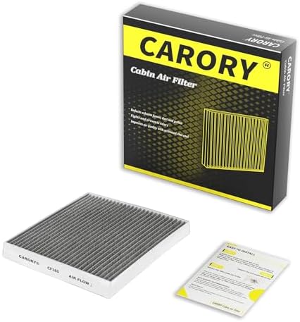 Cabin Air Filter w/Activated Carbon for Hyundai Kona 18–23, Tucson 16–21, Veloster 19–21, Veloster N 19–22, Venue 20–25, Kia Seltos 21–25, Soul 20–25, Soul EV 21–23, Sportage 17–22, and More, CF160