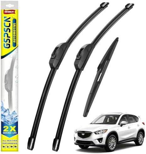GSPSCN Windshield Wiper Blades for Mazda CX-5 CX5 2013-2016 (Pack of 3)